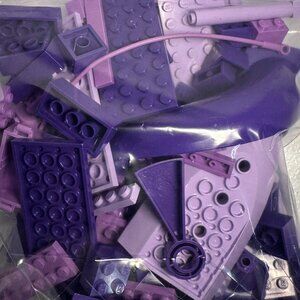 Genuine LEGO Bulk Lot - Bag of 100 Purple Pcs Various Szes & Shapes-No Mini Figs